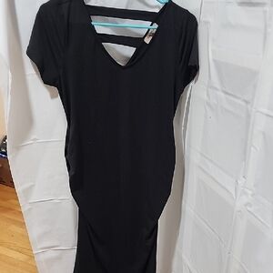 Full Moon Maternity Bodycon Dress with V-Neck